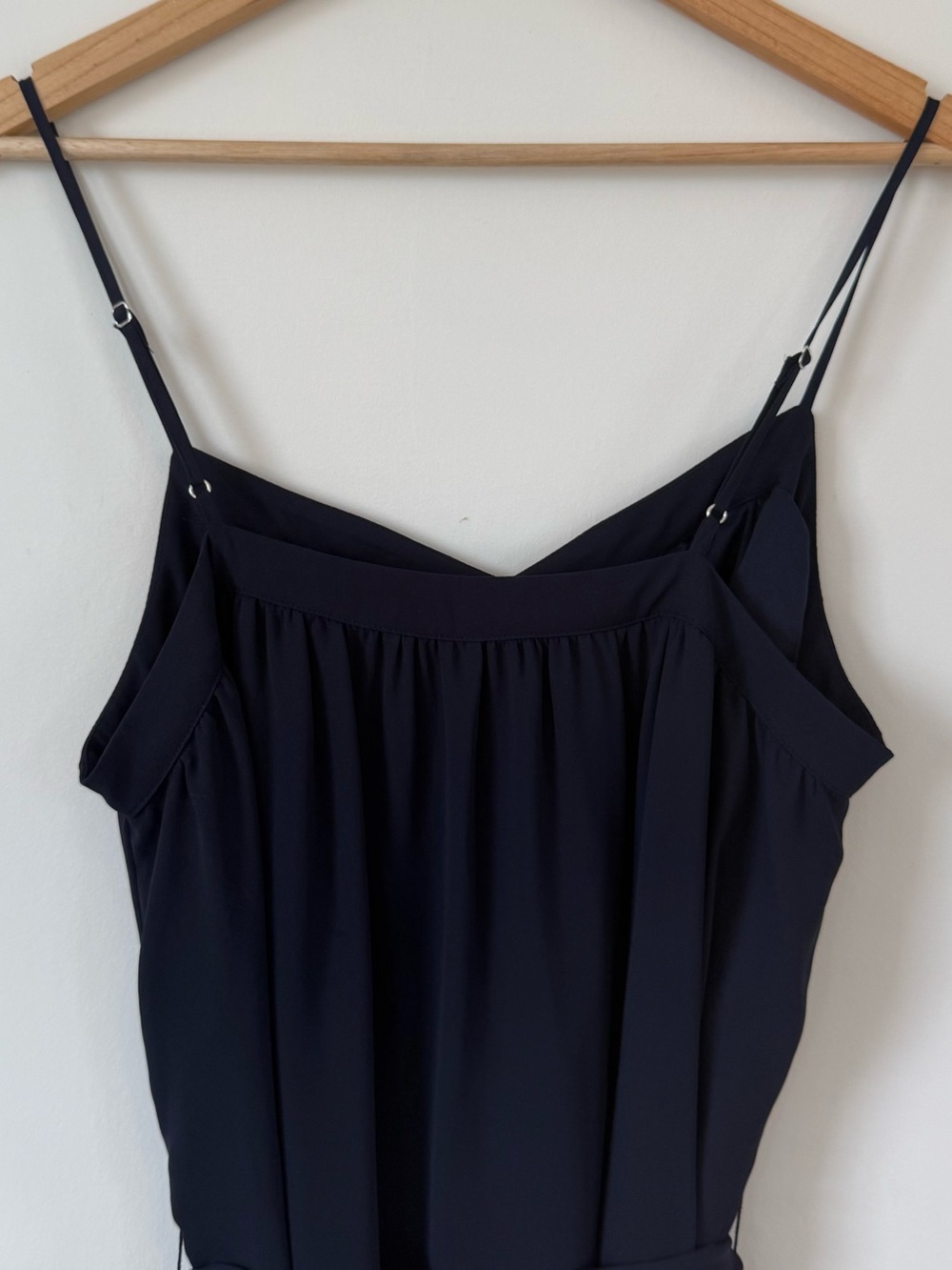 Banana Republic Navy Slip Midi Dress with Tie Waist - Picture 7 of 8